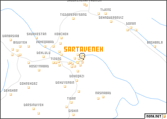 map of Sar Ţāveneh