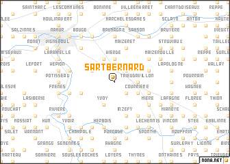 map of Sart-Bernard