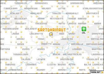 map of Sart dʼHainaut