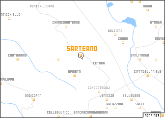 map of Sarteano