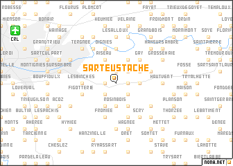 map of Sart-Eustache