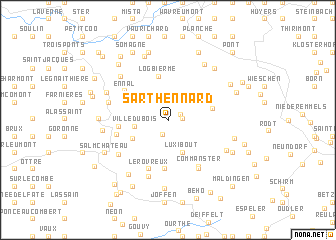 map of Sart Hennard