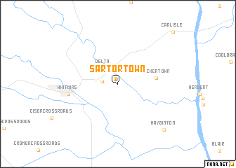 map of Sartor Town