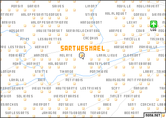 map of Sart Wesmael