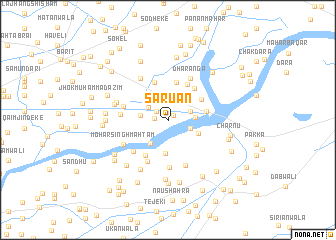 map of Sāruān