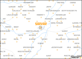 map of Sárvár