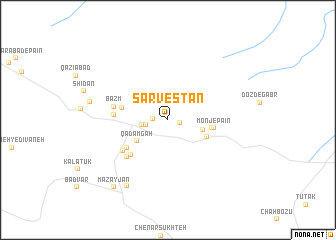 map of Sarvestān