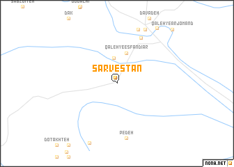 map of Sarvestān