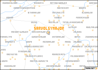 map of Sárvölgymajor