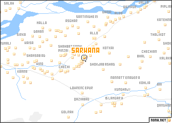 map of Sarwāna