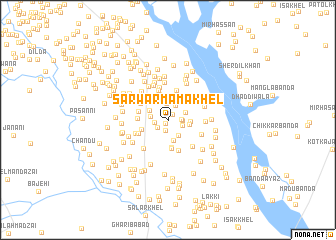 map of Sarwar Mama Khel