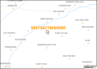 map of Sarysaz-Takerman