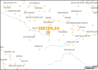 map of Sar Zāmleh