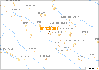 map of Sarz-e Gāb
