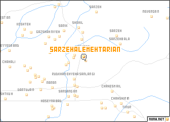 map of Sarzeh Āl-e Mehtarīān