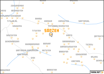 map of Sarzeh