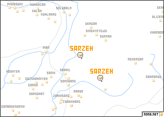 map of Sarzeh