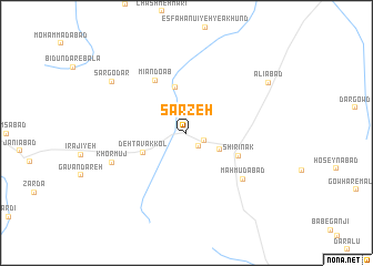 map of Sarzeh