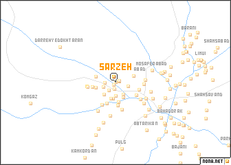 map of Sarzeh