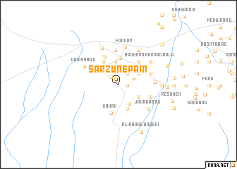 map of Sārzūn-e Pā\