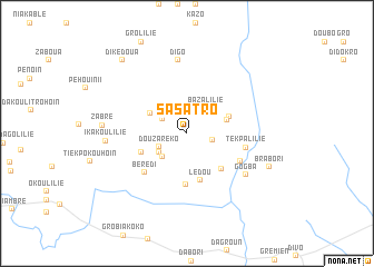 map of Sasatro