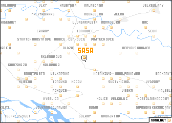 map of Sása
