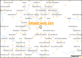 map of Sasbachwalden