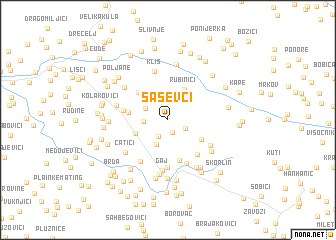 map of Šaševci