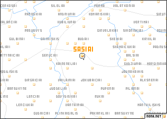 map of Šašiai