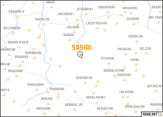 map of Šašiai