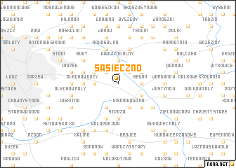 map of Sąsieczno