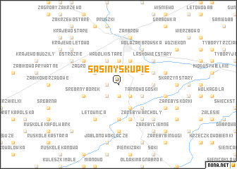 map of Sasiny Skupie