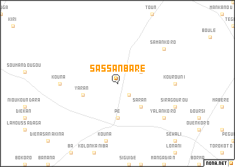 map of Sassanbaré