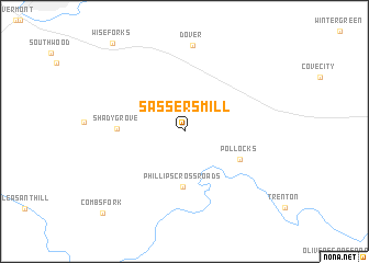 map of Sassers Mill