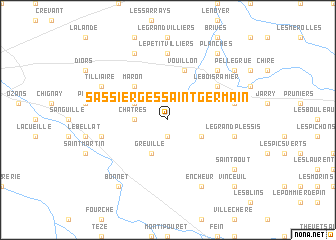 map of Sassierges-Saint-Germain