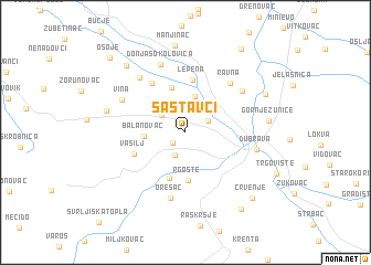 map of Sastavci