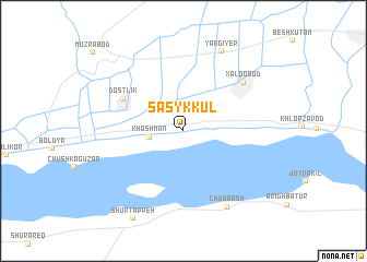 map of (( Sasyk-Kul\