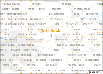 map of Satalice