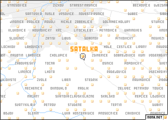 map of Šatalka