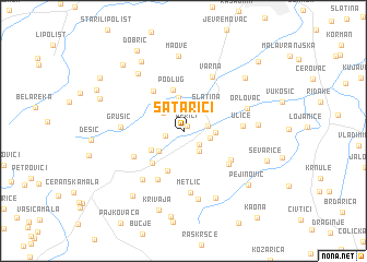 map of Šatarići