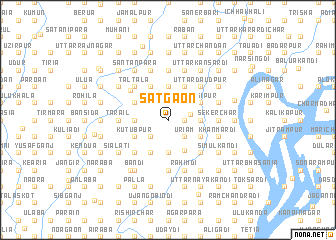 map of Sātgaon