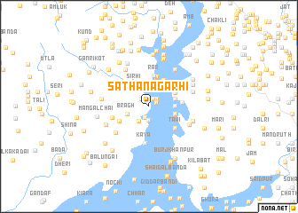 map of Sathāna Garhi