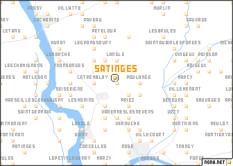 map of Satinges