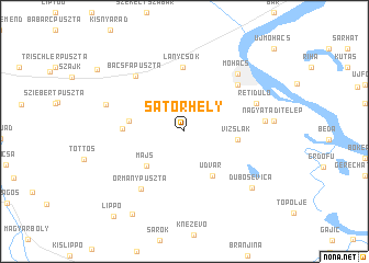 map of Sátorhely