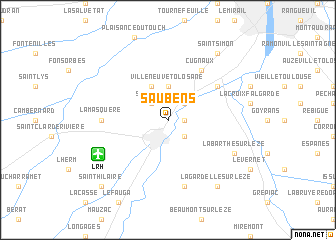 map of Saubens