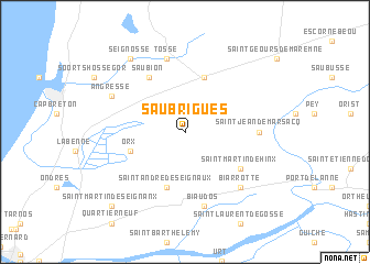 map of Saubrigues