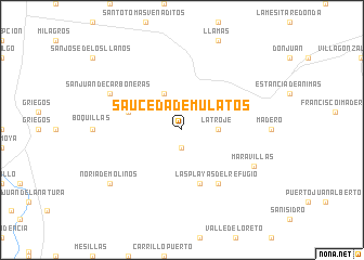 map of Sauceda de Mulatos