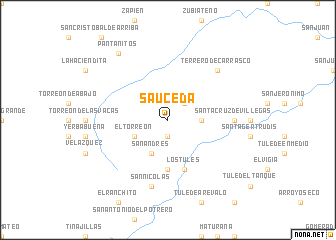 map of Sauceda