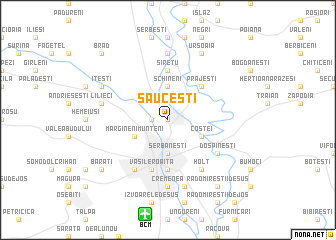 map of Săuceşti