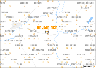 map of Saudininkai